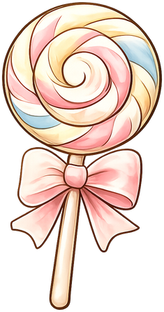 Pirulito de isomalte colorido para aniversários temáticos